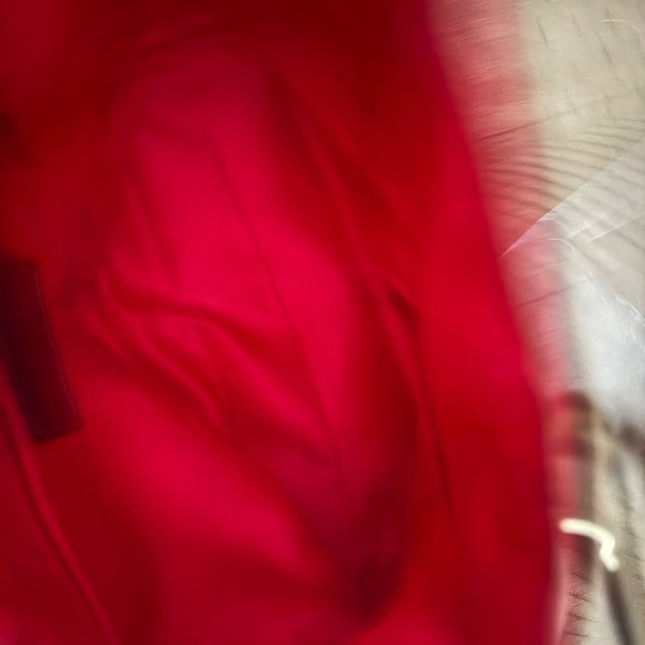 Coach Dot and Stripe Shoulder Bag - Brown, Red, White - Picture 4 of 9